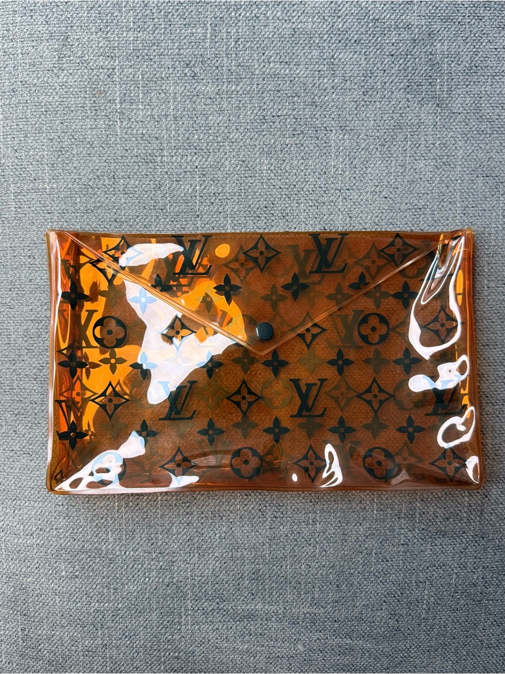 Louis Vuitton monogram PVC transparent swimsuit/beach pouch
